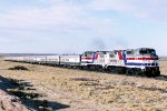 Amtrak power leads AOE train to the Grand Canyon on the GCRY